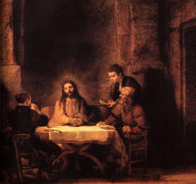 Supper at Emmaus   fu, REMBRANDT Harmenszoon van Rijn